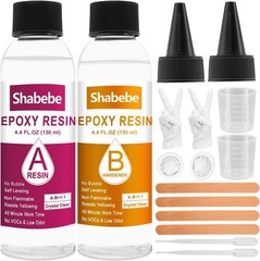 32oz Crystal Clear Epoxy Resin Kit 1:1 Ratio No Bubble Self Leveling Art Casting