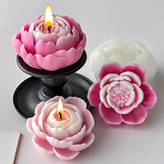 Tulip Flower Succulent Peony Half Open Rose Bud Cylinder Candle & Resin Mold – R