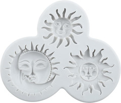 Sun and Moon Face Silicone Molds Sun Face Polymer Clay Mold for DIY Crafts Air D