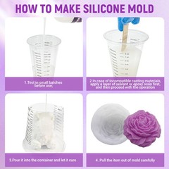 66oz Silicone Mold Making Kit, 15A Platinum Silicone Rubber, Liquid Silicone …