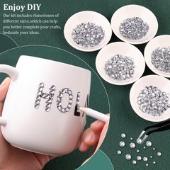 Resin Rhinestones for Crafting with B7000 Jewelry Glue, 1 Box Clear Flatback