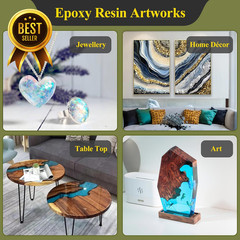 68oz UV Resistant Epoxy Resin Kit Crystal Clear High Gloss Casting Resin