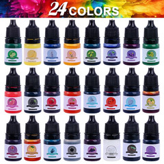 Epoxy Resin Color Pigment 24 Vivid Colors Liquid Epoxy Pigment Highly Concentrat