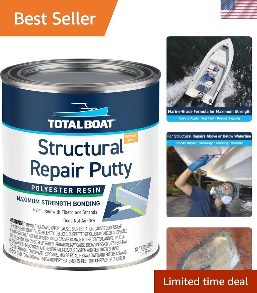 Polyester Structural Repair Putty – Marine Grade Filler for Fiberglass and More