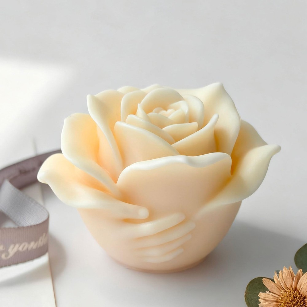 Hand Heart Cylinder Candle & Resin Mold – Resin Casting Silicone Molds for Ho…