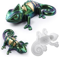 Lizard Animal Cylinder Candle & Resin Mold – Resin Casting Silicone Molds for…