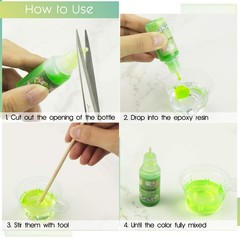 LET’S RESIN Epoxy Resin Dye,15 Color Translucent 15 Colors, Multicolor