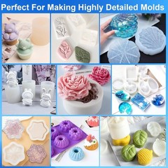 Silicone Mold Making Kit, 38.8oz 10A Elastic Liquid Silica Gel for Casting Resin