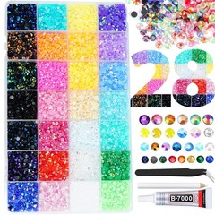 22000 PCS Multicolor Resin Rhinestones – Mixed Sizes for Stunning DIY Crafts