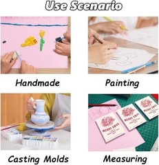 Silicone Painting Mat with Palette, Brush Holder, and Painting Area, Multicolor