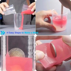 Silicone Mold Making Kit 20A – 1 Gallon/10 lbs/160 Oz, Clear Translucent, 1:1…