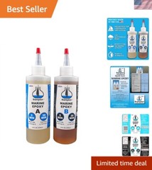 Brampton Marine Epoxy – Quick Bonding Underwater for Boat Repairs (16 Oz)