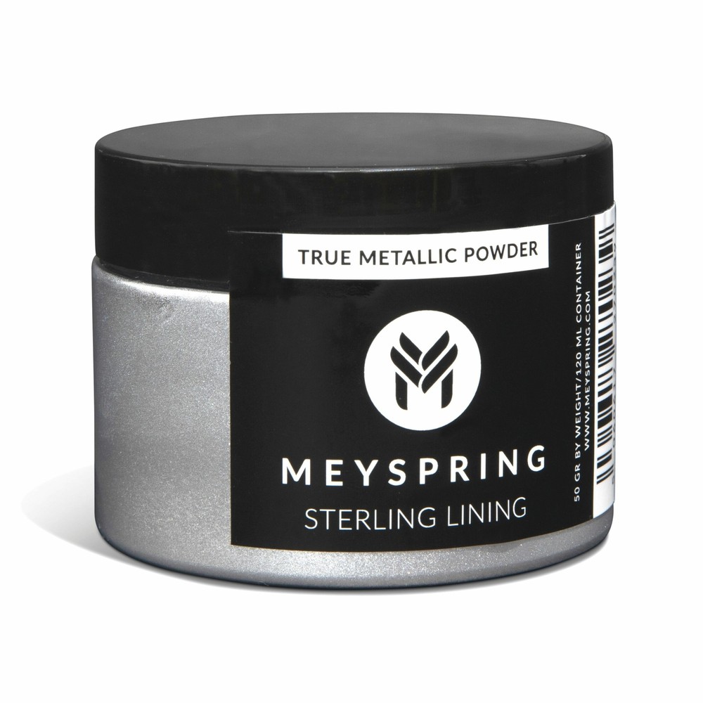 MEYSPRING Sterling Lining True Metallic Pigment Powder for Epoxy Resin – 50g Jar
