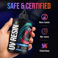 300G UV Resin Kit Hard Type Low Viscosity – Crystal Clear and No-Yellowing UV Re