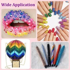 34000Pcs Multicolor Resin Jelly Rhinestones 3mm Flatback Gems for Crafting, D…