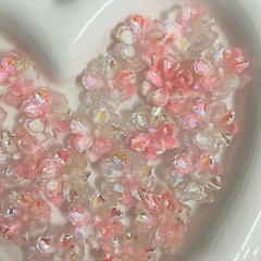 10Pcs DIY Handmade Luminous Resin Flower Shiny Accessories Ornament Craft Decor