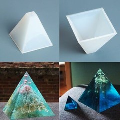 DIY Pyramid Silicone Mold Resin Jewelry Making Mould Epoxy Pendant Craft Tool US