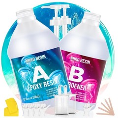 1 Gallon Epoxy Resin Kit 2 Part Crystal Clear Resina Epoxica High Gloss Odorless