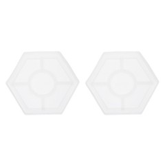 2 Pcs Hexagon Medium Coaster Silicone Resin Mould, Tray Moulds for Resin Casting