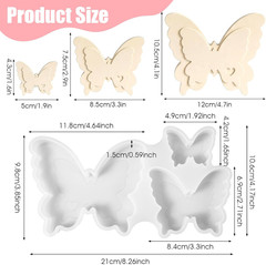 Butterfly Silicone Mold Set, Small Medium Large Butterfly Molds for Resin, Gypsu