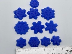 Set of 11 Silicone Snowflake Resin Inlays