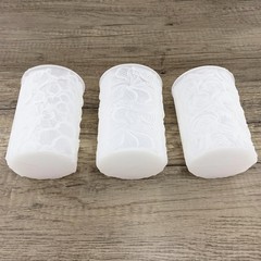 3pcs Flower Cylinder Candle Silicone Molds for Candle Making Soaps Light Resi…
