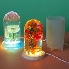 3 Pcs Large Spherical Cylinder Light Resin Silicone Mold Lamp Holder Mold for…