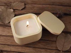 2-Part Cylinder Cube Candle Jar Molds with Lids, Concrete Molds