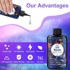 UV Resin Jewelry Making Kit, 300G Crystal Clear Resin with Light and Molds, DIY