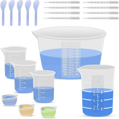 Silicone Resin Mixing Measuring Cups for Resin Supplies, 600ml/20oz Bowl, 250 &