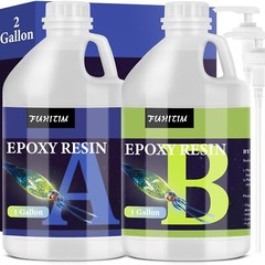 2 Gallon Crystal Clear Epoxy Resin Kit Self-Leveling High-Gloss No Yellowing