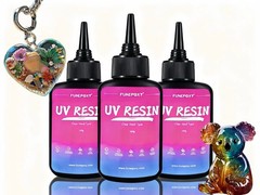 300g UV Resin Kit Super Clear Fast Cure Low Odor Jewelry DIY Crafts (3X 100g)