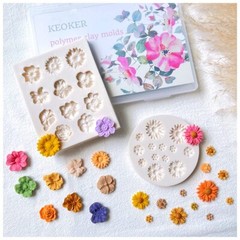 Polymer Clay Flower Molds 2 Pcs Jewelry Making Clay Cutters Medium Flower