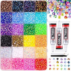 A Dazzling 34000 Pcs Resin Gem Set for Bedazzling, Nail Art & Craft Projects