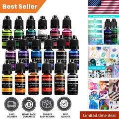 Translucent 18-Color Epoxy Resin Colorant Set – Ideal for Crafting Enthusiasts