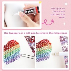 Versatile 40-Color Rhinestone Crafting Set – 40,000 3mm Gems & Glue Included
