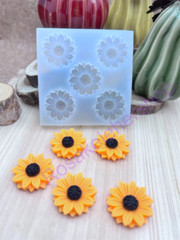SUN FLOWERS silicone mold size medium for Fondant-Resin-Clay-Candy-handcrafts