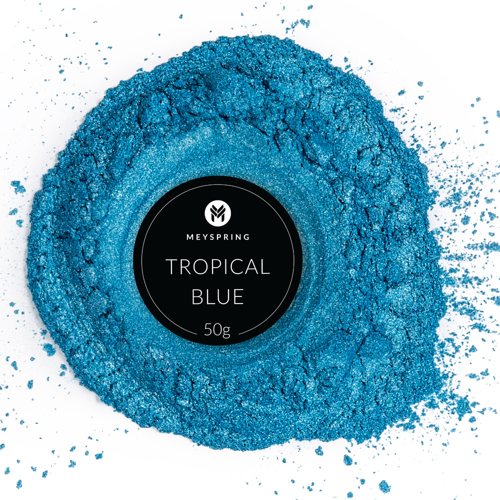 MEYSPRING Tropical Blue Mica Powder for Epoxy – Resin Color Pigment – Resin Dye