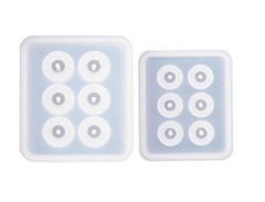 2Pcs Sphere Ball Silicone Bead Molds with Holes round Resin Epoxy Mold for Jewel