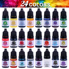Epoxy Resin Color Pigment 24 Vivid Colors Liquid Epoxy Pigment Highly Concentrat