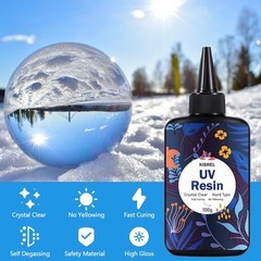 KISREL UV Resin 300g – Upgraded UV Resin Kit, Hard Type Crystal Clear Ultraviole