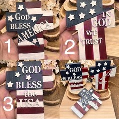 American Flag-4July Cross handmade silicone mold for crafts