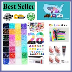 22000 PCS Multicolor Resin Rhinestones – Mixed Sizes for Stunning DIY Crafts