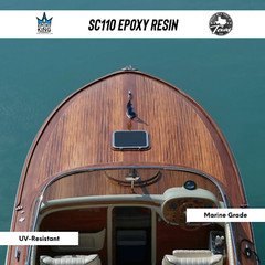 CLEAR EPOXY RESIN 6 GALLON KIT * UV RESISTANT * MARINE GRADE * NON-TOXIC * BOAT