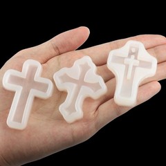 5PCS DIY Silicone Cross Resin Mold Jewelry Epoxy Making Casting Mould Craft Tool