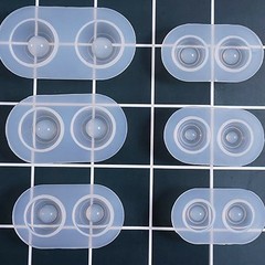 6 Sets Multifunctional Silicone Molds Flexible Doll Eye Molds Resin Durable