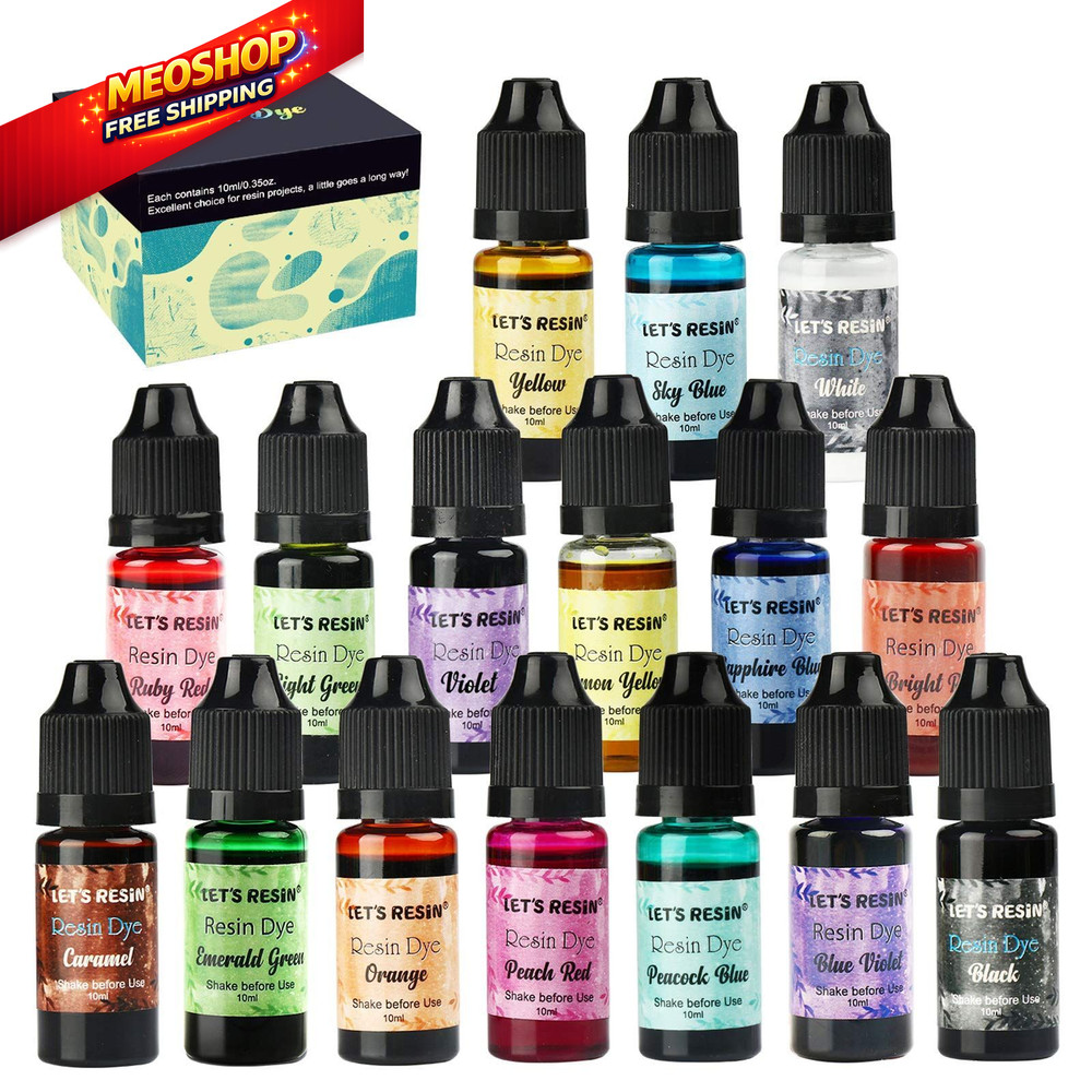 LET’S RESIN Epoxy Resin Paint Pigment Each 0.35 oz (Pack of 16), Multicolor