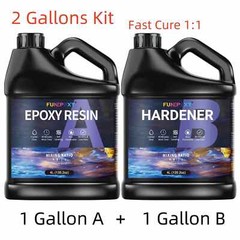 Crystal Clear Epoxy Resin 32oz Kit – Fast Cure 1:1 For Tumbler DIY Art Painting
