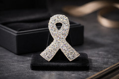 Handmade Crystal Awareness Ribbon Mold For Resin