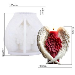 Angel Wing Nativity Scene Cylinder Molds Silicone Wave Spiral Candle Mold – S…